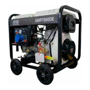 Дизельный генератор GMP 7500DE (5500 Вт, 5.5 кВт, ручной и электрический запуск, 2 розетки 220В, выход 12В, на колесах
