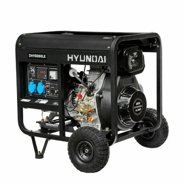 Электростанция дизельная с воздушным охлаждением HYUNDAI DHY 8000LE открытая