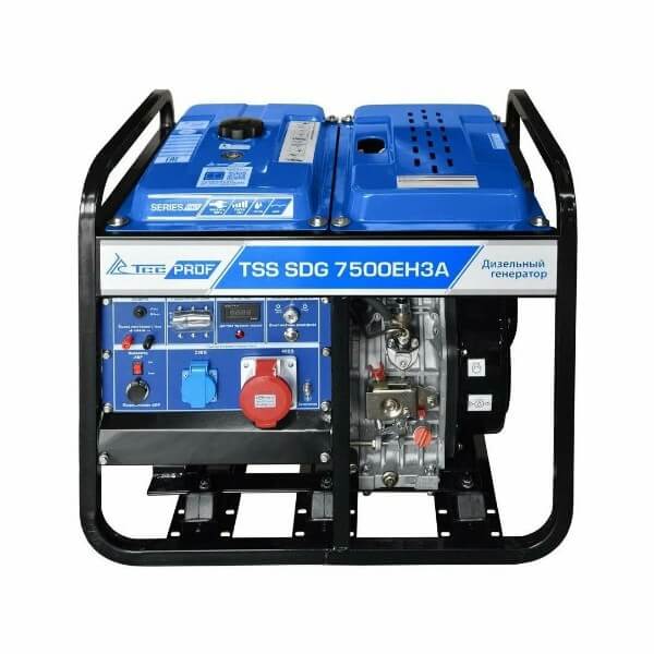 Электростанция дизельная с воздушным охлаждением ТСС SDG 7500 EH3A открытая