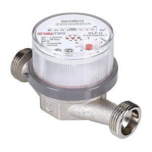 Счетчик для горячей и холодной воды Valtec 1/2" L=80мм Tmax=90°С 1,5м3, без сгонов VLF-15U-L.80