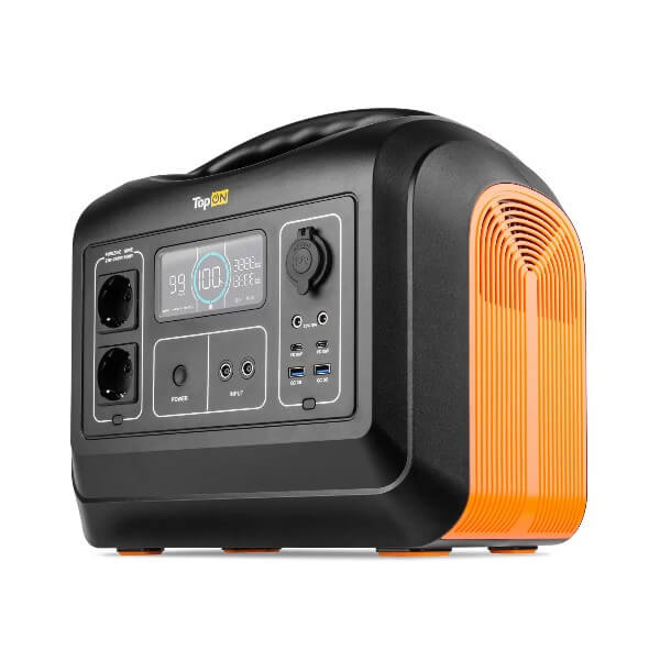 Портативная электростанция TopON TOP-X1800 LFP 1800 Вт, 2 розетки 220 Вт, авторозетка 12 В, 2 DC, 2 Type-C, 2 USB, фонарь