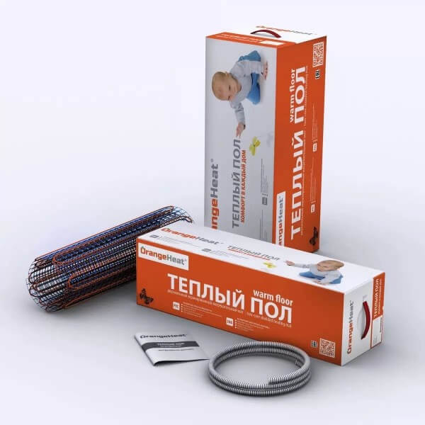 Теплый пол под плитку с терморегулятором OrangeHeat MTE 1,5м2 225Вт
