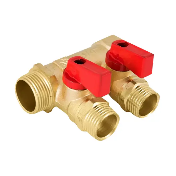 Коллектор Aquabeam на 2 выхода 3/4"x1/2" НР латунь