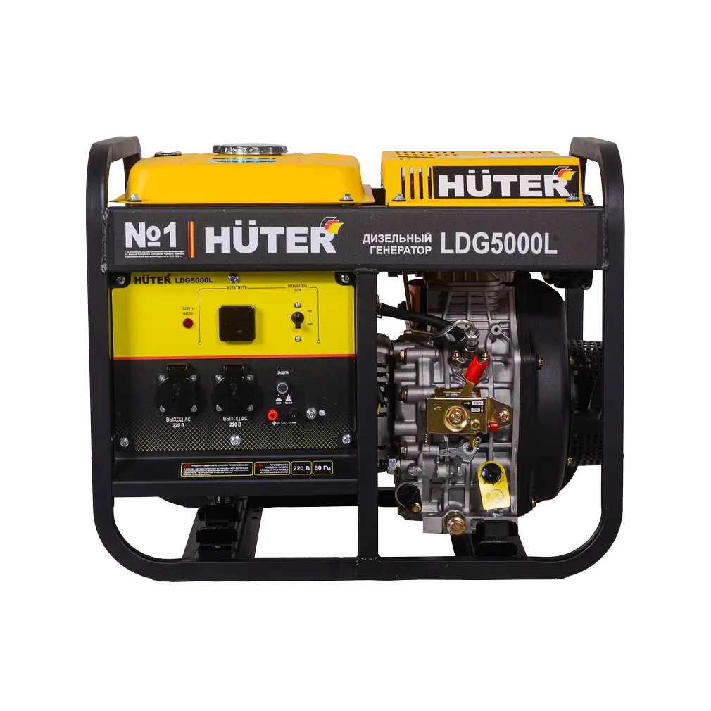 Электрогенератор дизельный LDG 5000L Huter, 3.3. кВт, ручной стартер