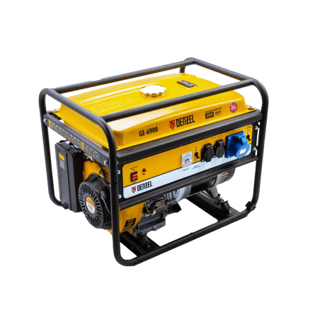 Бензиновый генератор Denzel GE6900 (5000 Вт), 5.5 кВт, 220 В/50 Гц,25 л, ручной старт Denzel (94637)