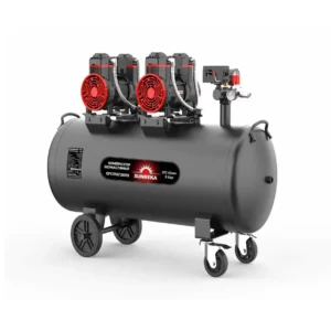 Поршневой безмасляный тихий компрессор SUNREKA GFC510/120DS (2.9 кВт, 510 л/мин, 120 л 220В)
