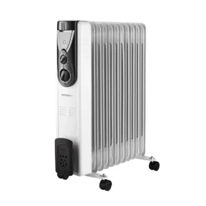 Масляный обогреватель CENTEK CT-6202: 11 секций, 25 м2, терморегулятор, защита от перегрева, белый
