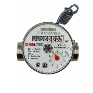 Счетчик Valtec 1/2" L=80мм, без сгонов, с импульс. выходом, для горячей/холодной воды VLF-15U-IL