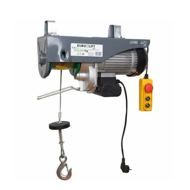 Лебедка электрическая стационарная Euro-lift PA-500 (г/п 250/500 кг, в/п 12/6 м)