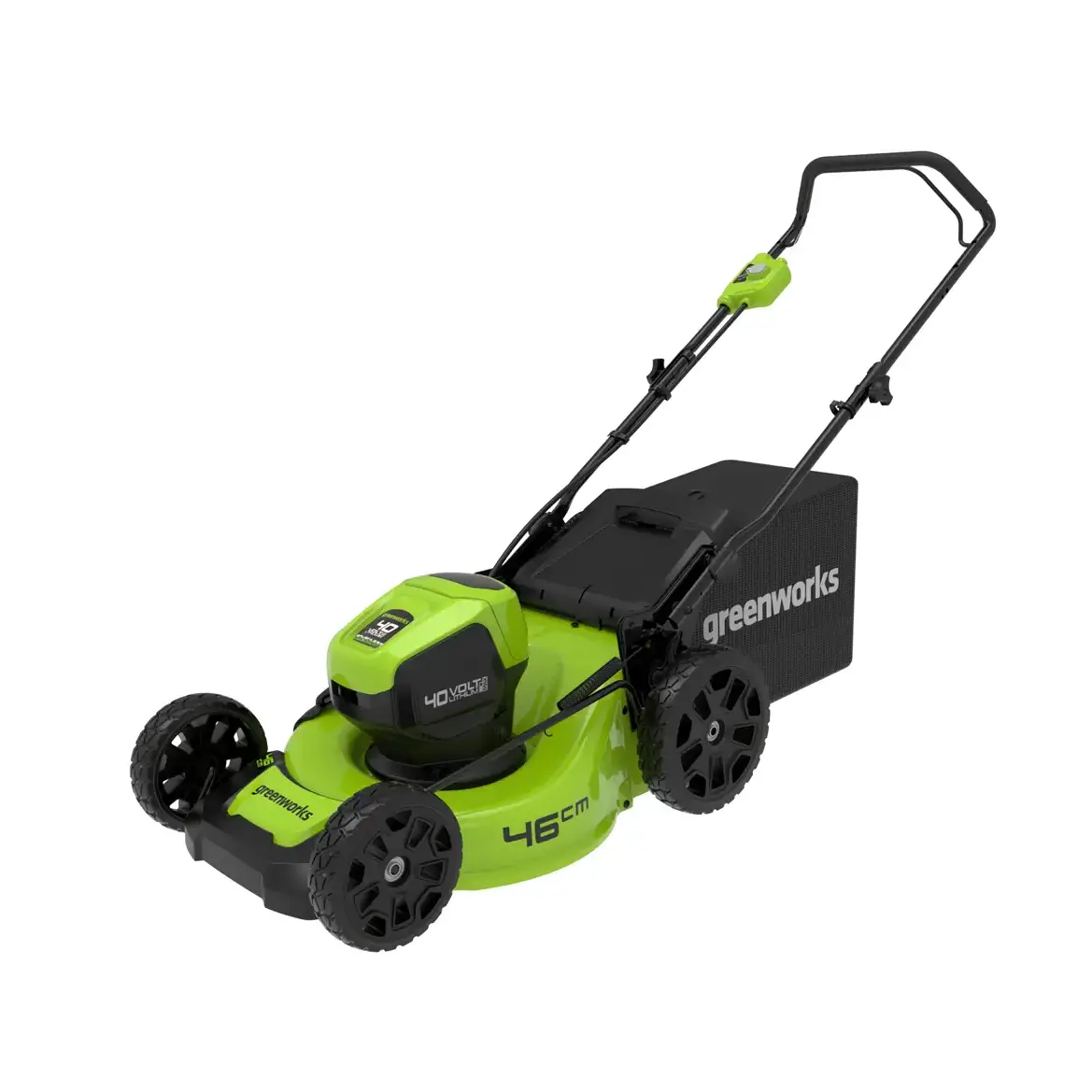 Газонокосилка аккумуляторная бесщеточная GreenWorks 2514407UB 40 В 46 см 1x4 Ач АКБ и ЗУ входит в комплект