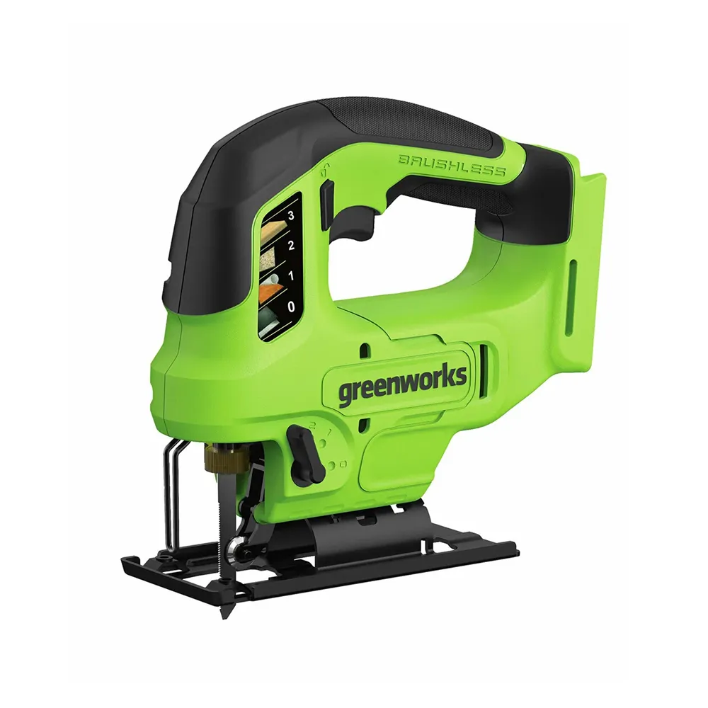 Лобзик аккумуляторный GreenWorks GD24JS90, 24В, б/щет, 90 мм, 0-3000 об/мин, 4 ст. маятник, LED, без АКБ и ЗУ 3601707