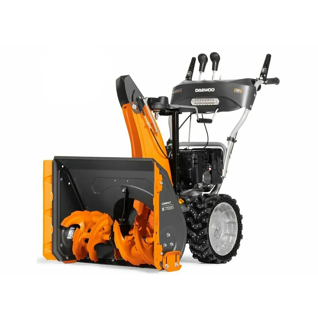 Бензиновый снегоуборщик с электрозапуском DAEWOO S 7565, самоходный, электрический запуск, мощность 8 л. с