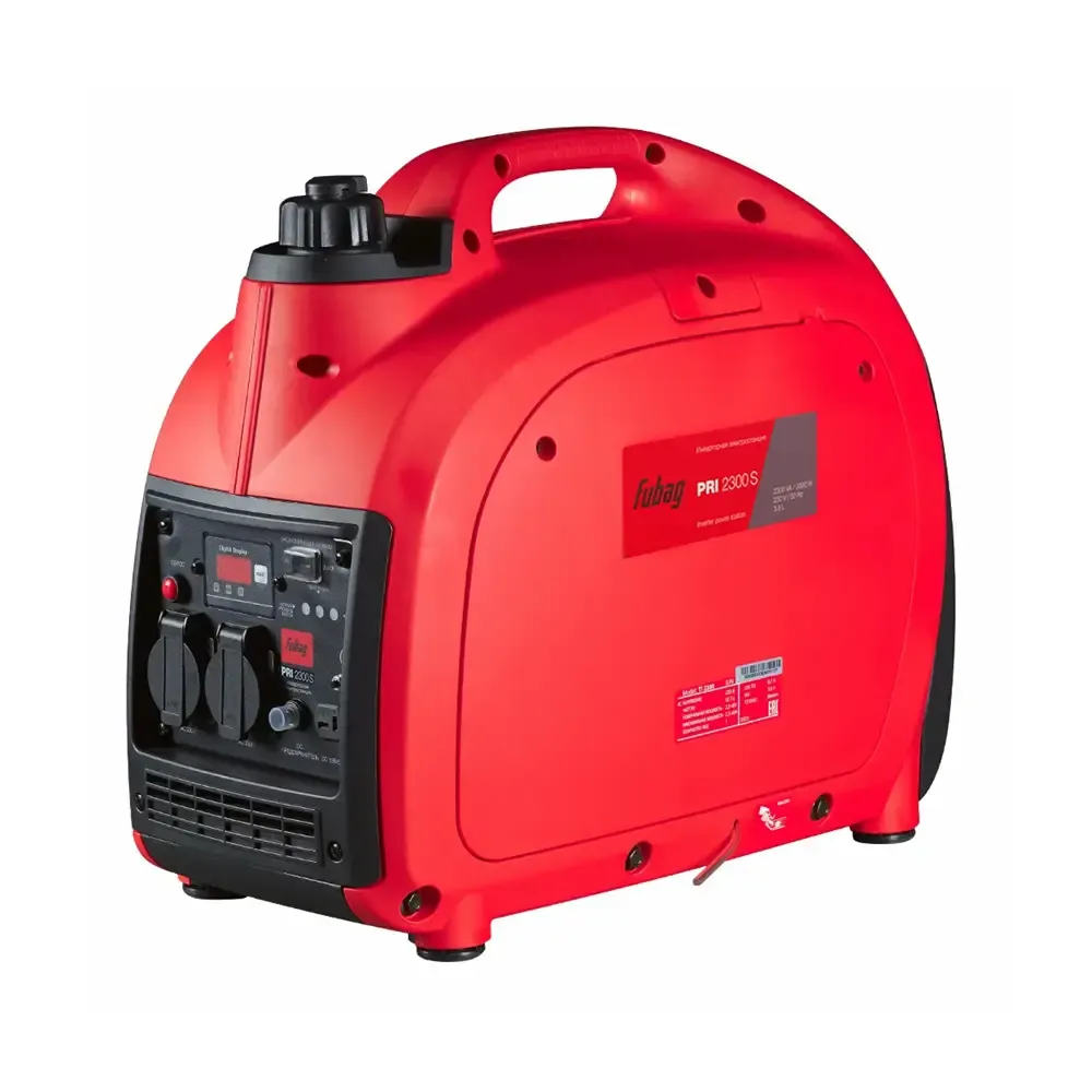 Генератор инверторный бензиновый FUBAG PRI 2300 S, 2.3 кВА / 2 кВт , чистый синус, переносная портативная электростанция